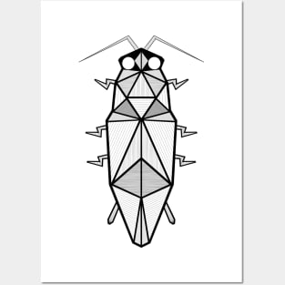 Geometric Insect Posters and Art